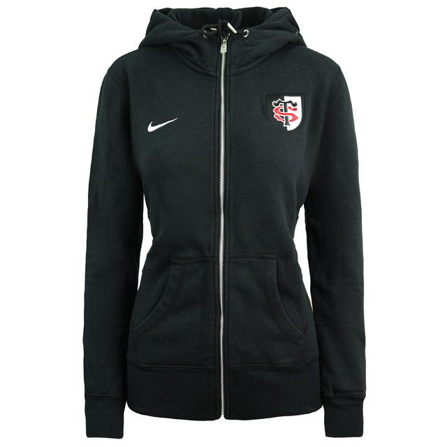 Stade Toulousain Schwarzer Zip-Up-Hoodie