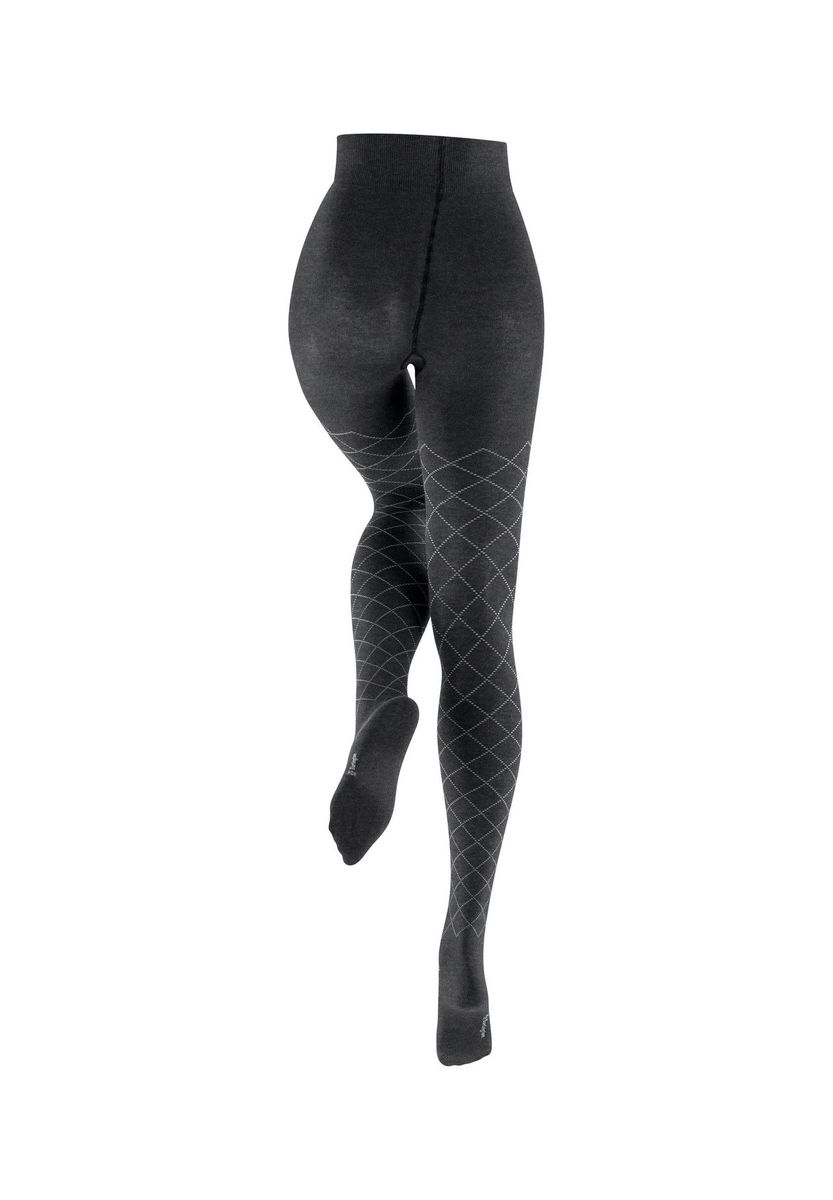 Baumwollmischung Strumpfhose mit Argyle-Muster