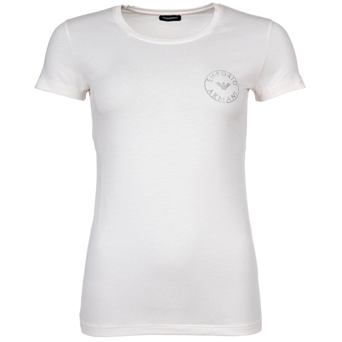 Damen T-Shirt aus Baumwolle mit Nietenlogo