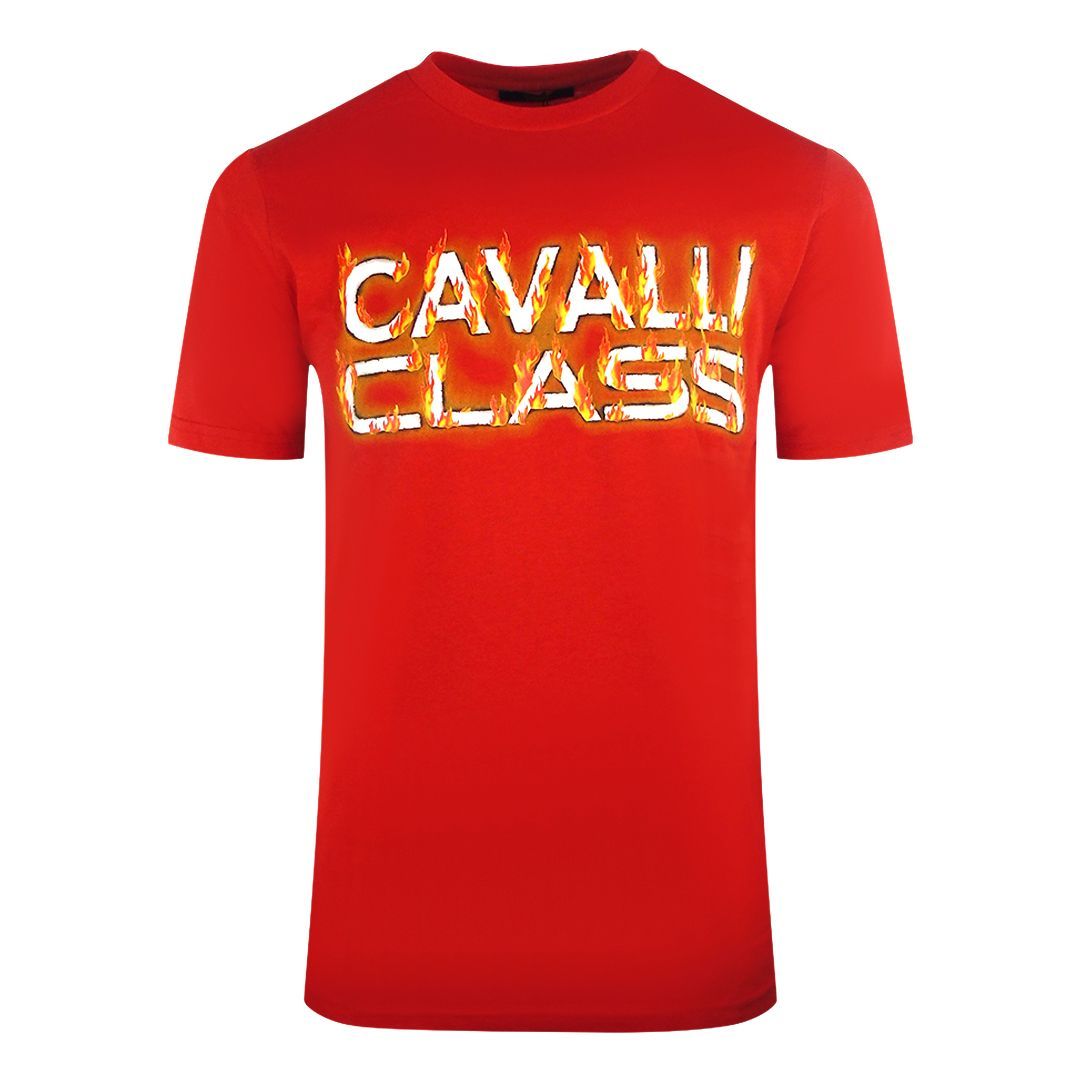 T-Shirt mit flammendem Logo