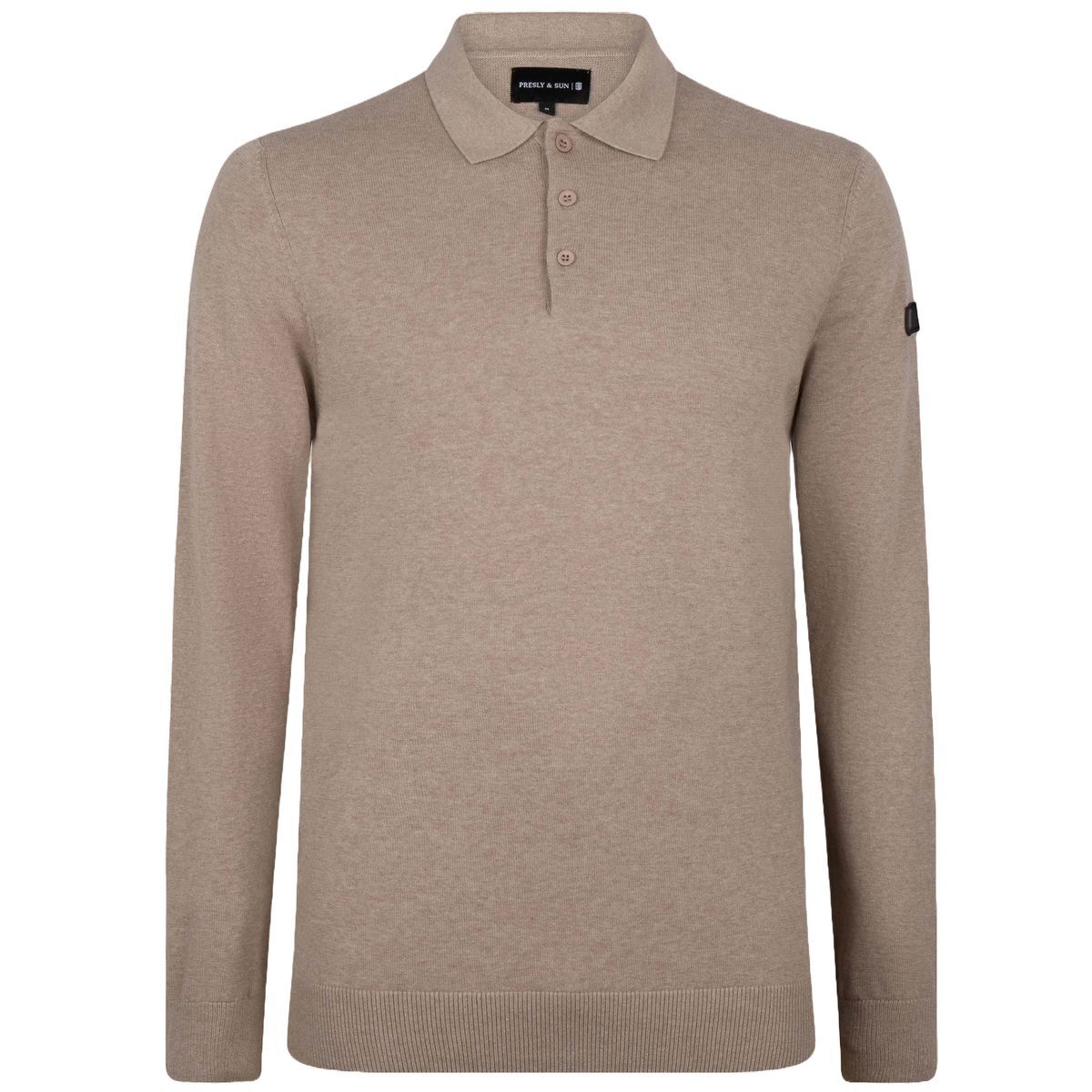 Langärmliges Strick-Poloshirt