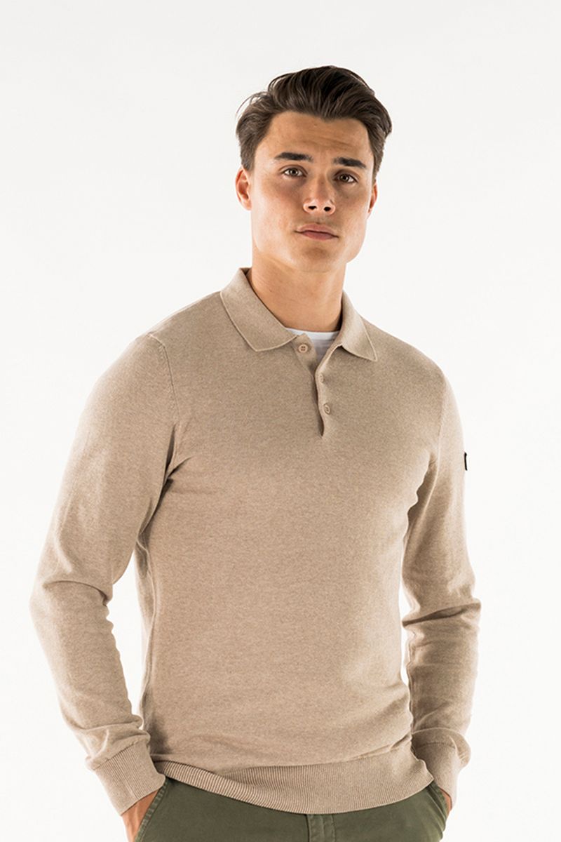Langärmeliges Poloshirt aus Strick