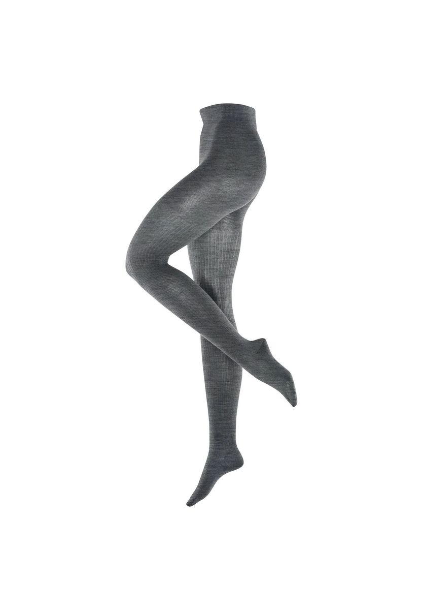 Gerippte Strumpfhose aus Wollmischung