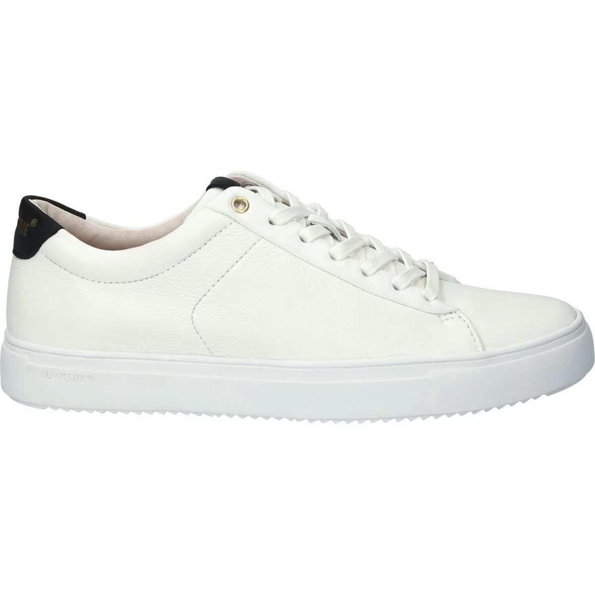 Weiße Low-Profile-Sneakers aus Leder