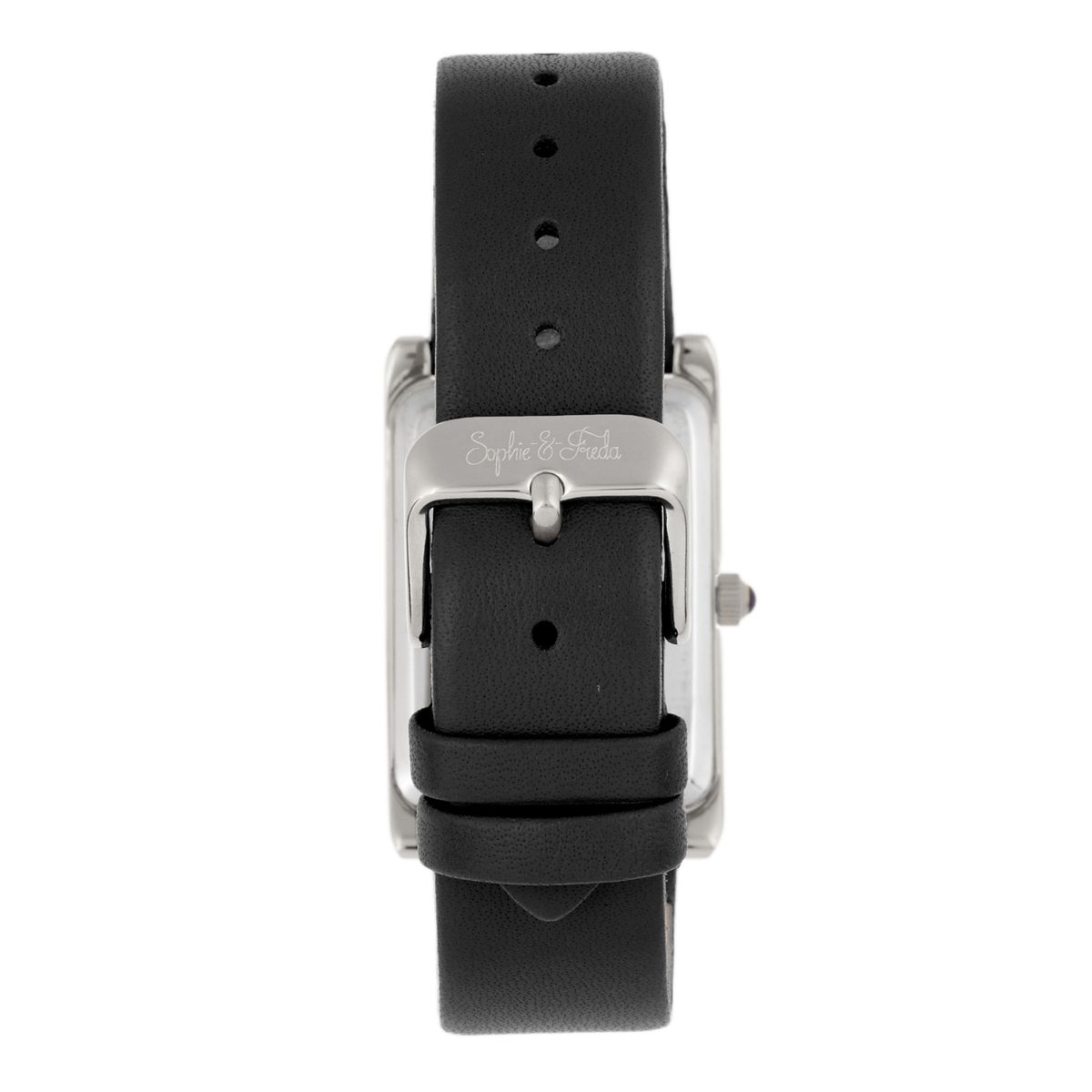 Elegante Rechteckige Uhr mit Kristallbesatz