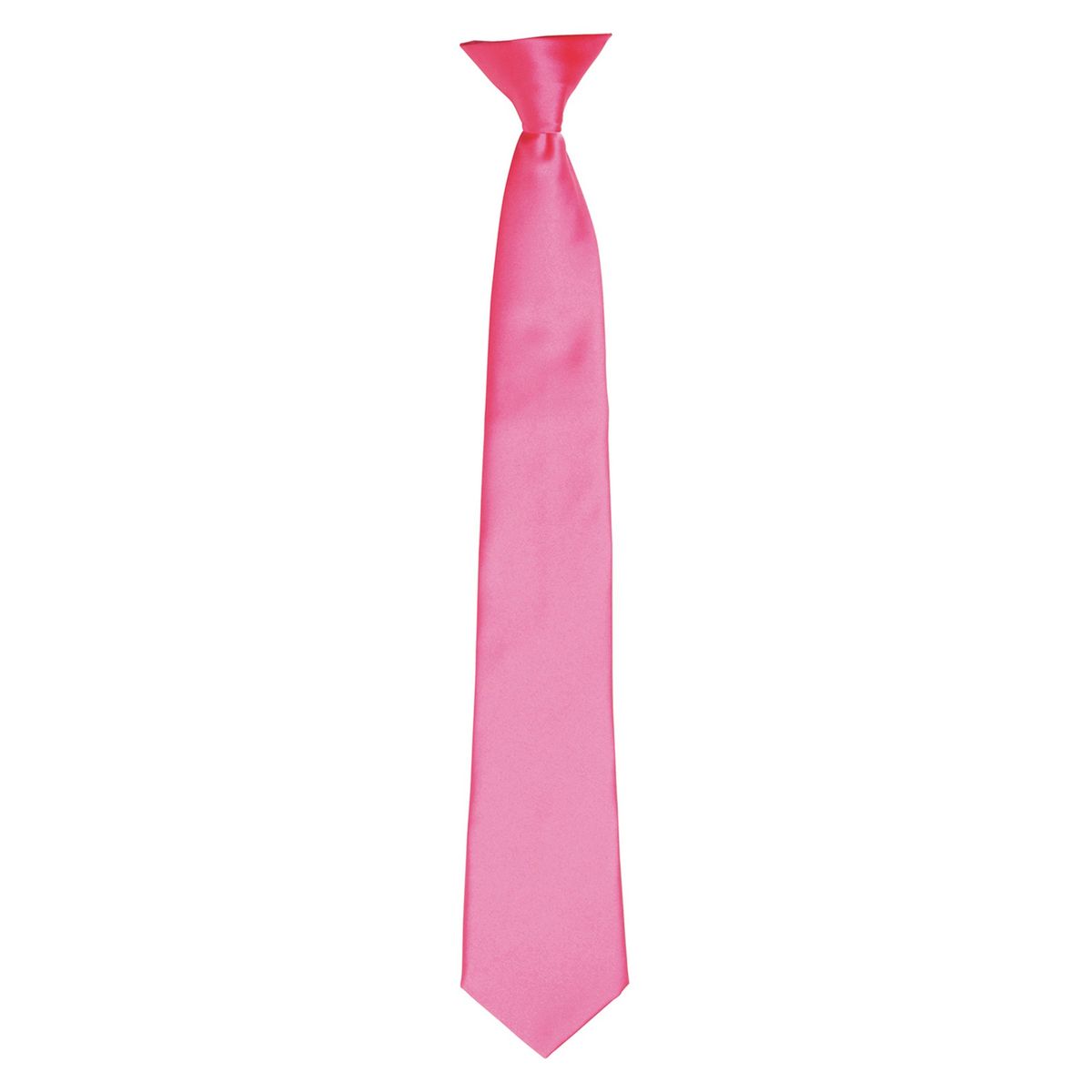 Fuchsiafarbene Satin-Clip-Krawatte