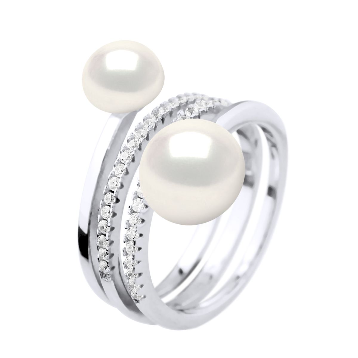 Süßwasserperlen Duo Statement Ring