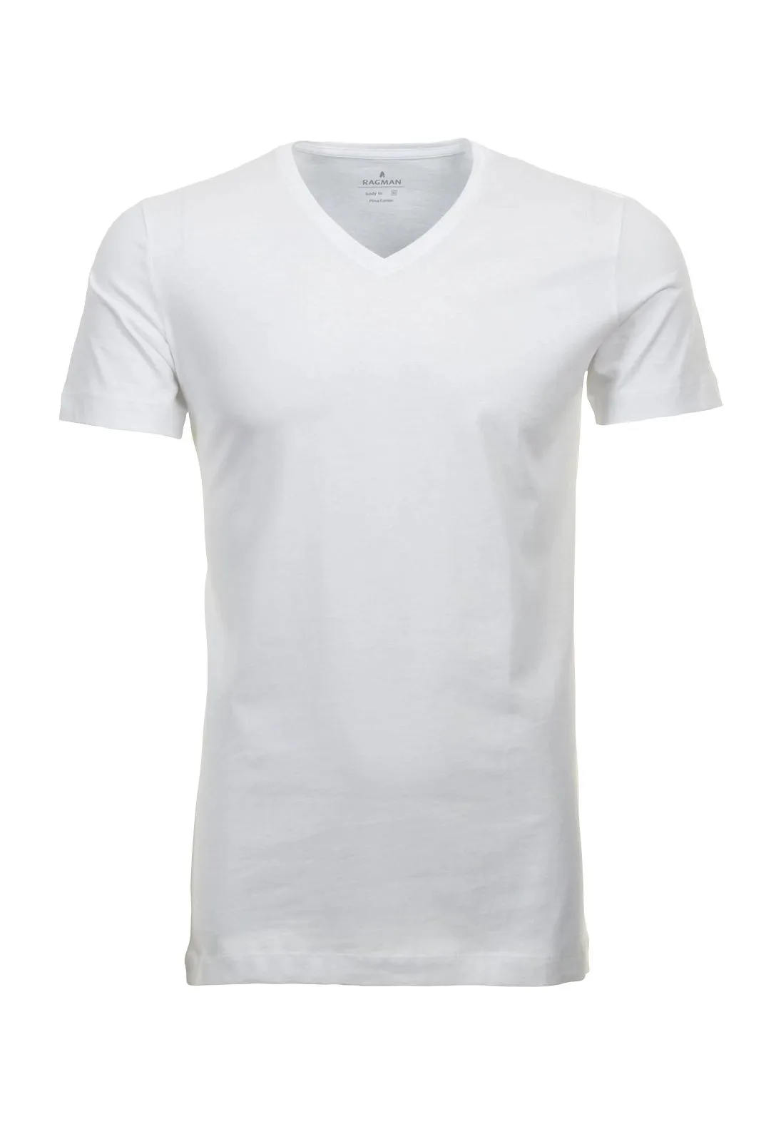 Körperbetontes Basis-T-Shirt mit V-Ausschnitt