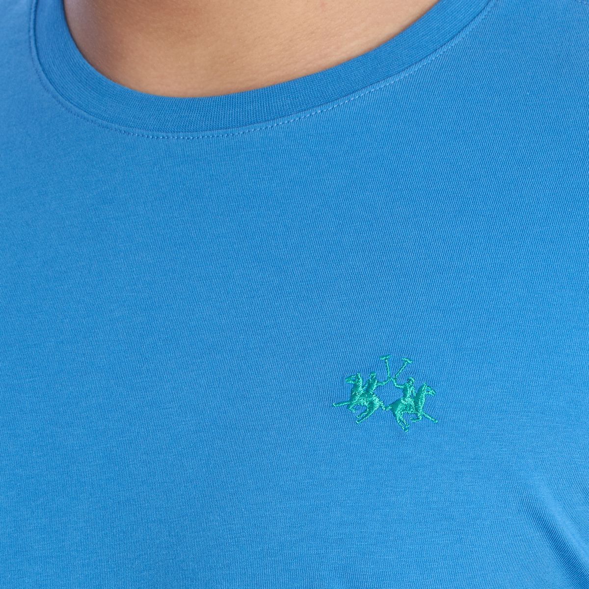 Klassisches Kurzarm-T-Shirt mit Logo-Stickerei