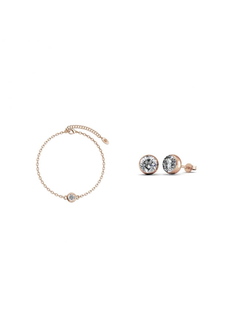 Roségoldenes Kristall Schmuckset