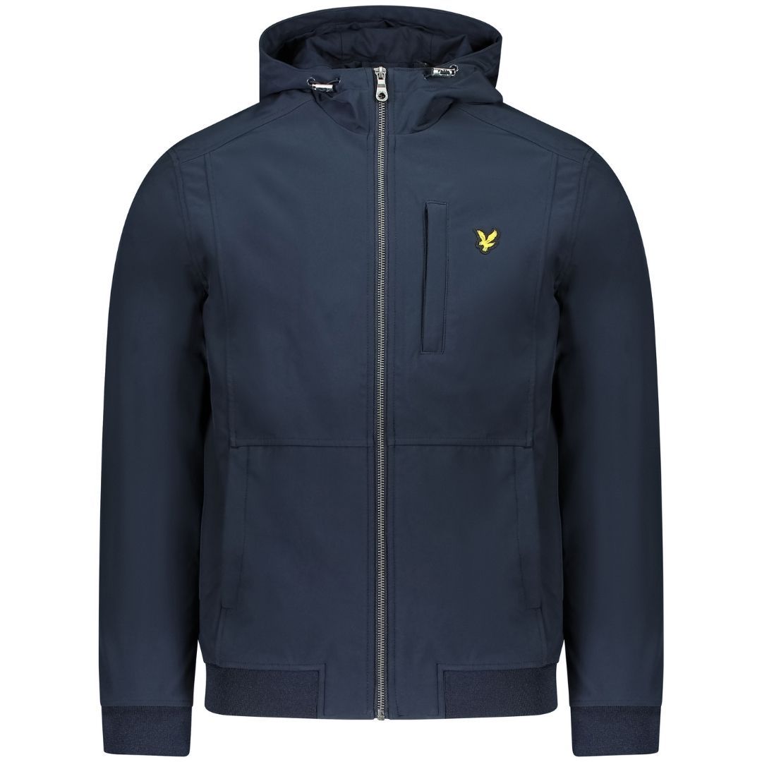 Marineblaue Herren Softshelljacke mit Kapuze