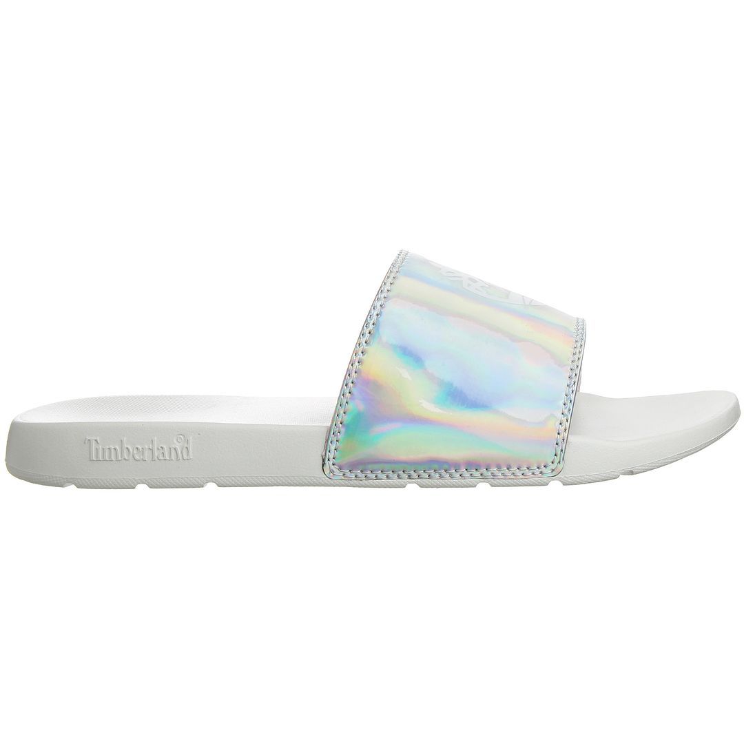 Holographische weiße Sandale
