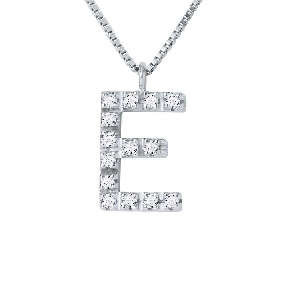 Diamant-Initialen-Halskette "E"