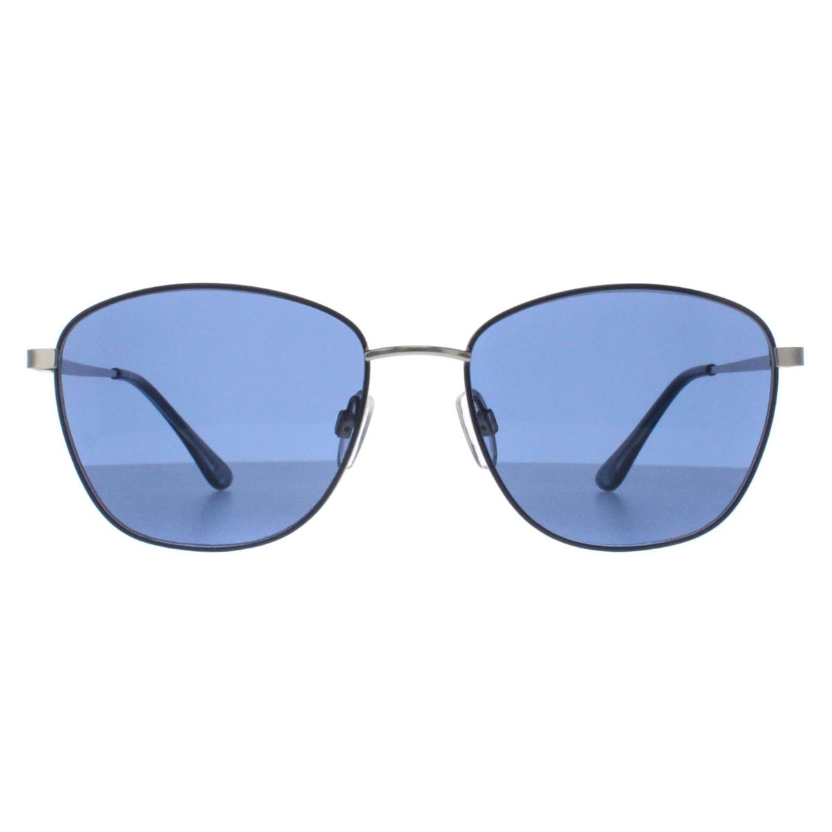 Ovale Sonnenbrille mit blauen Gläsern