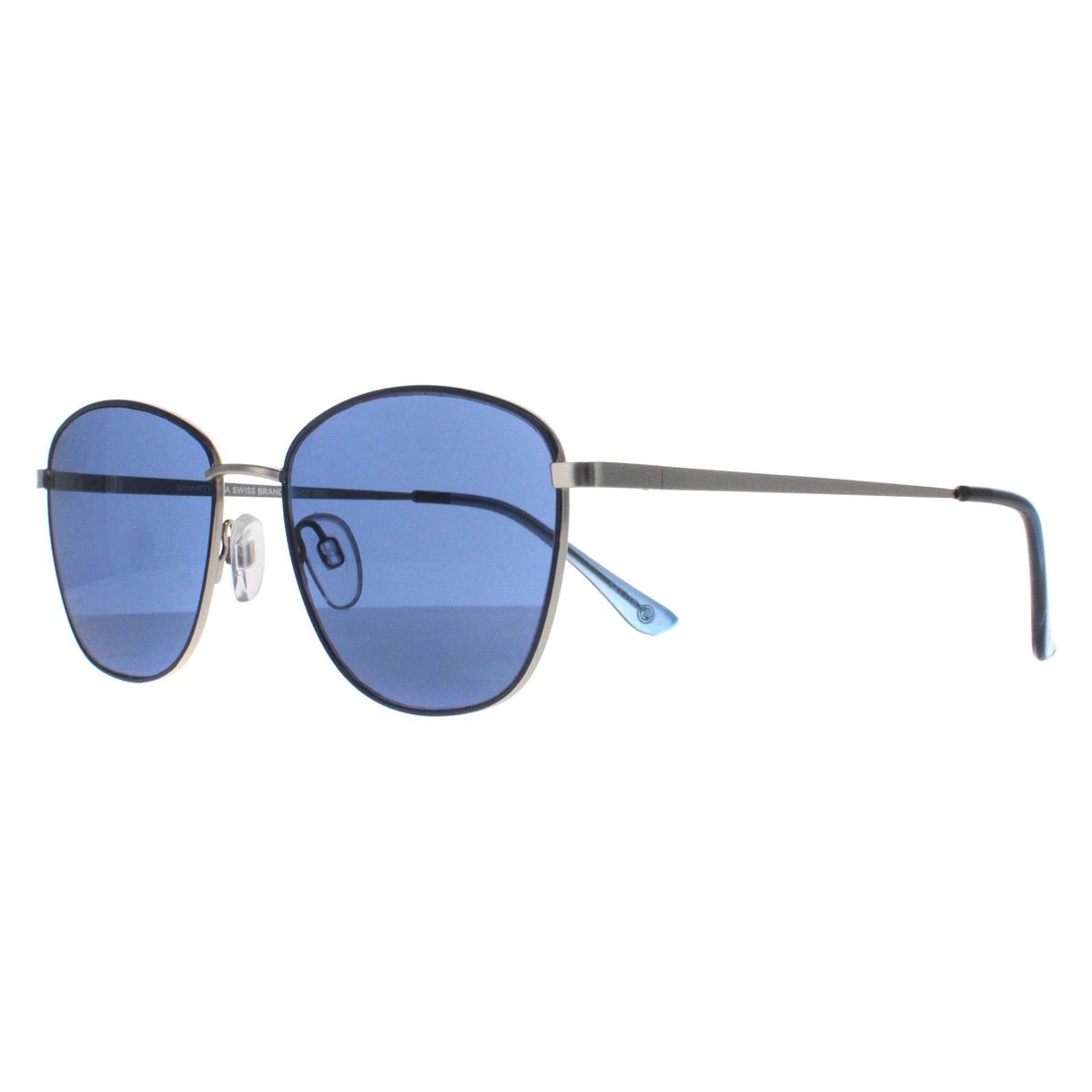 Moderne Quadratische Sonnenbrille mit Metallrahmen