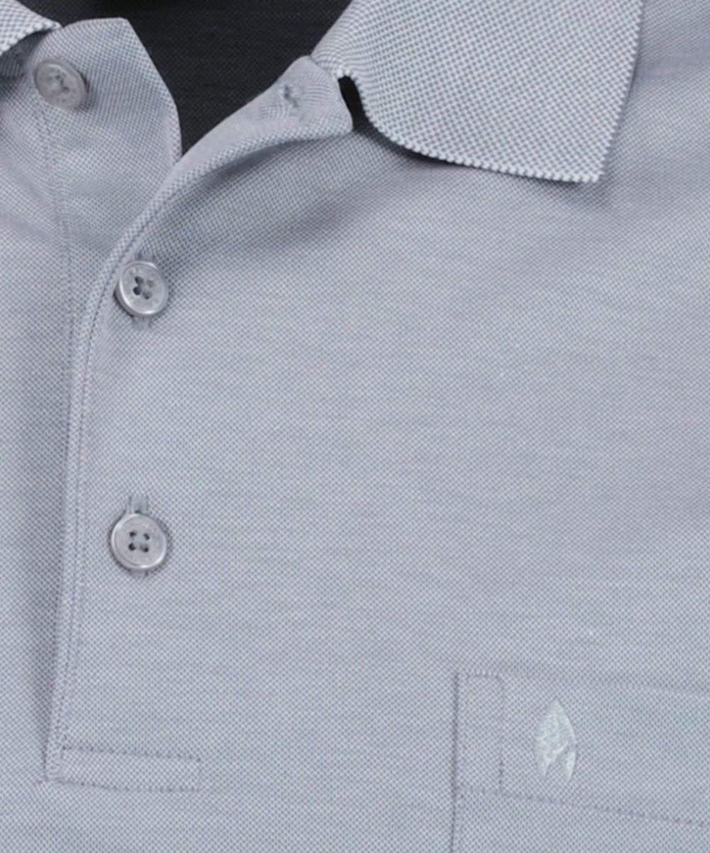 RAGMAN Poloshirt, aufgesetzte Brusttasche, für Herren, grau, 3XL