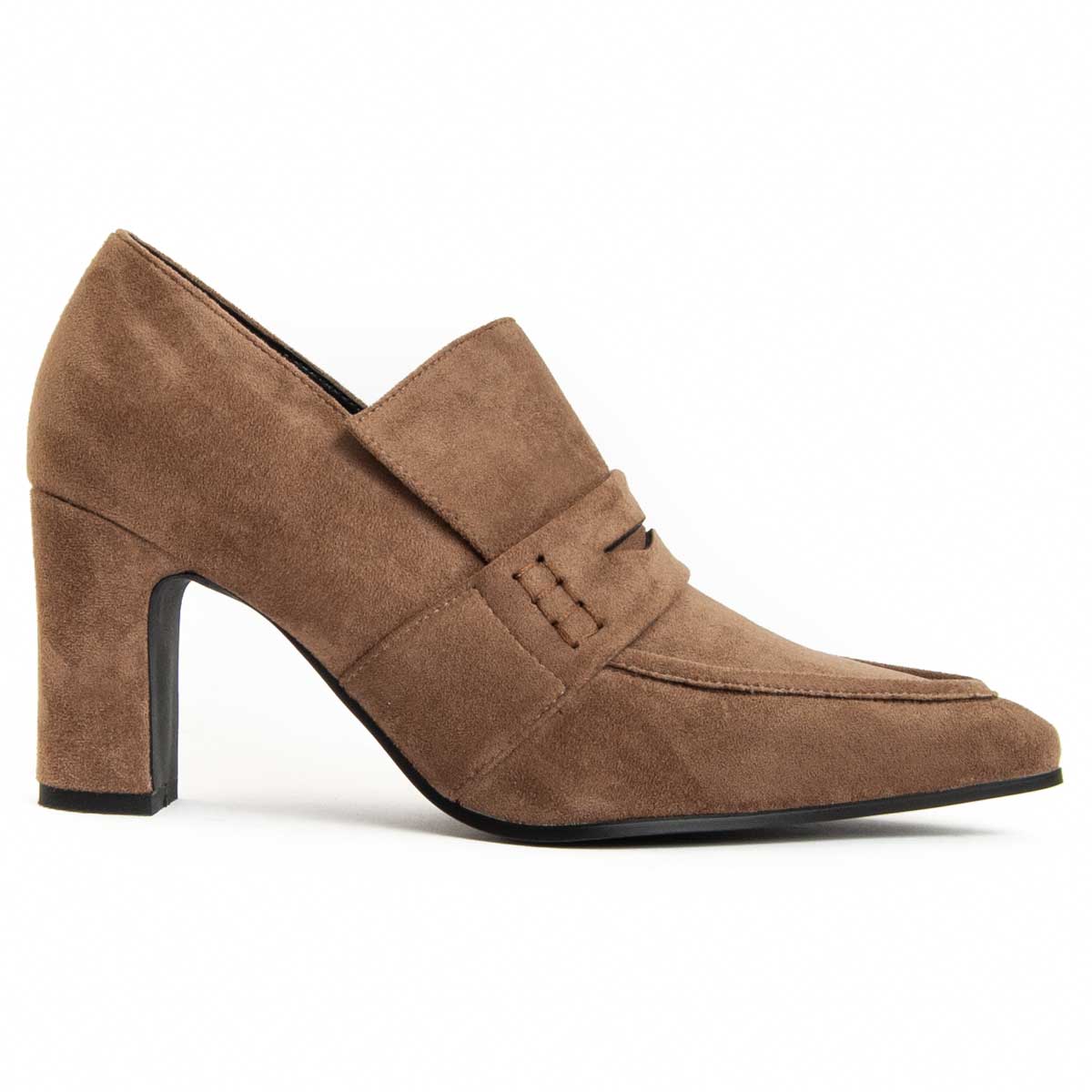 Wildleder Loafer Absatz-Pumps
