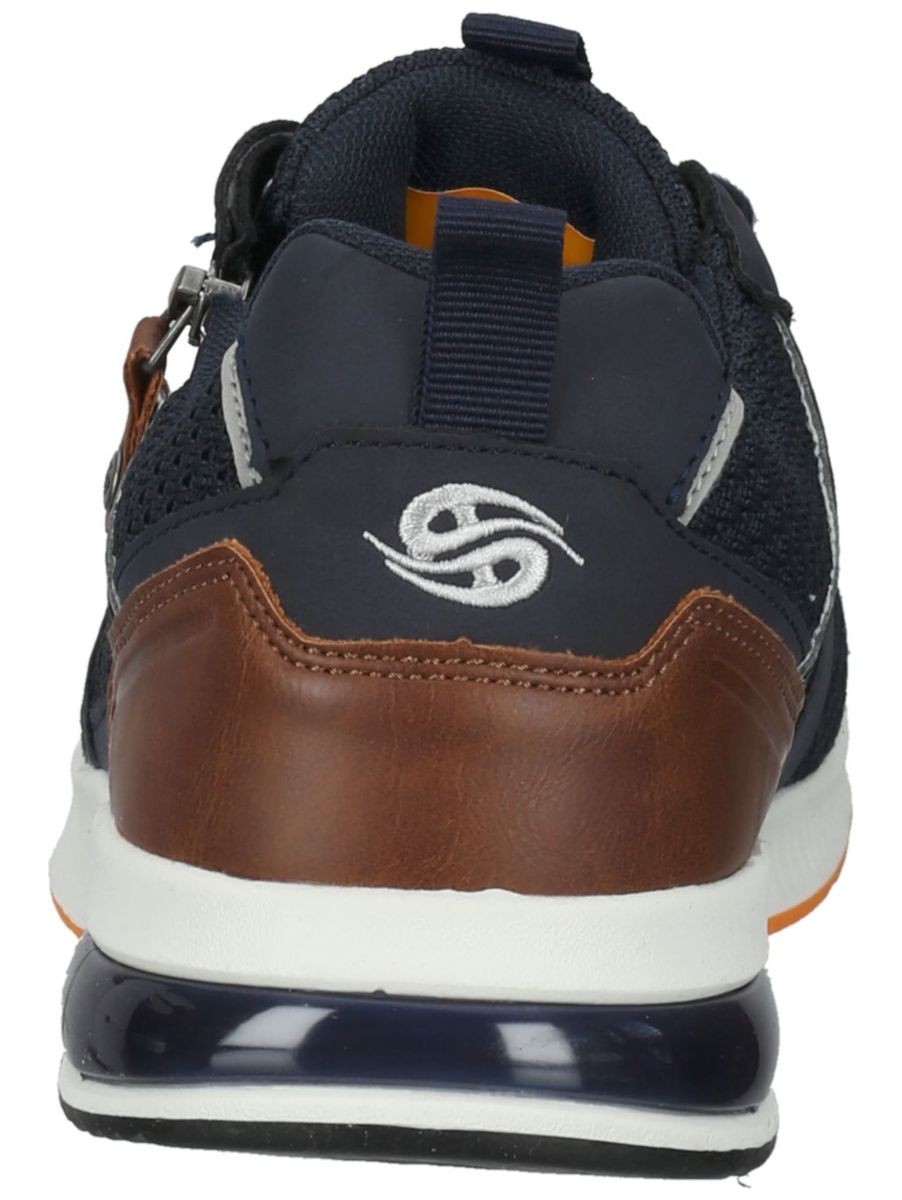 Marinefarbener Mode-Sneaker mit Reißverschlussdetail