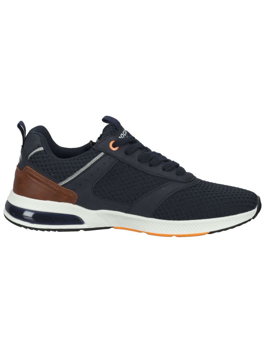 Marinefarbener Mode-Sneaker mit Reißverschlussdetail