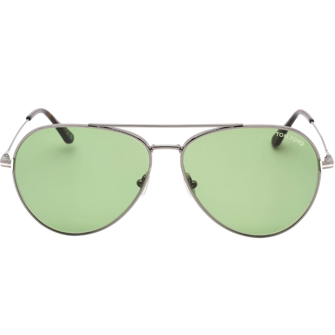 Pilotenbrille mit grünen Gläsern