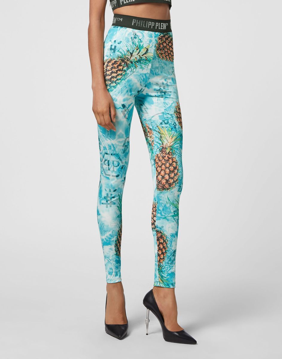 Leggings mit Ananas-Print und hohem Bund