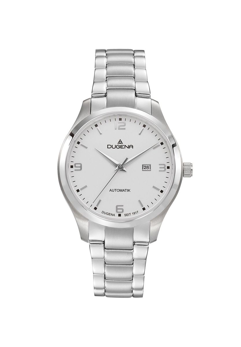 Elegante silberne Automatikuhr für Damen