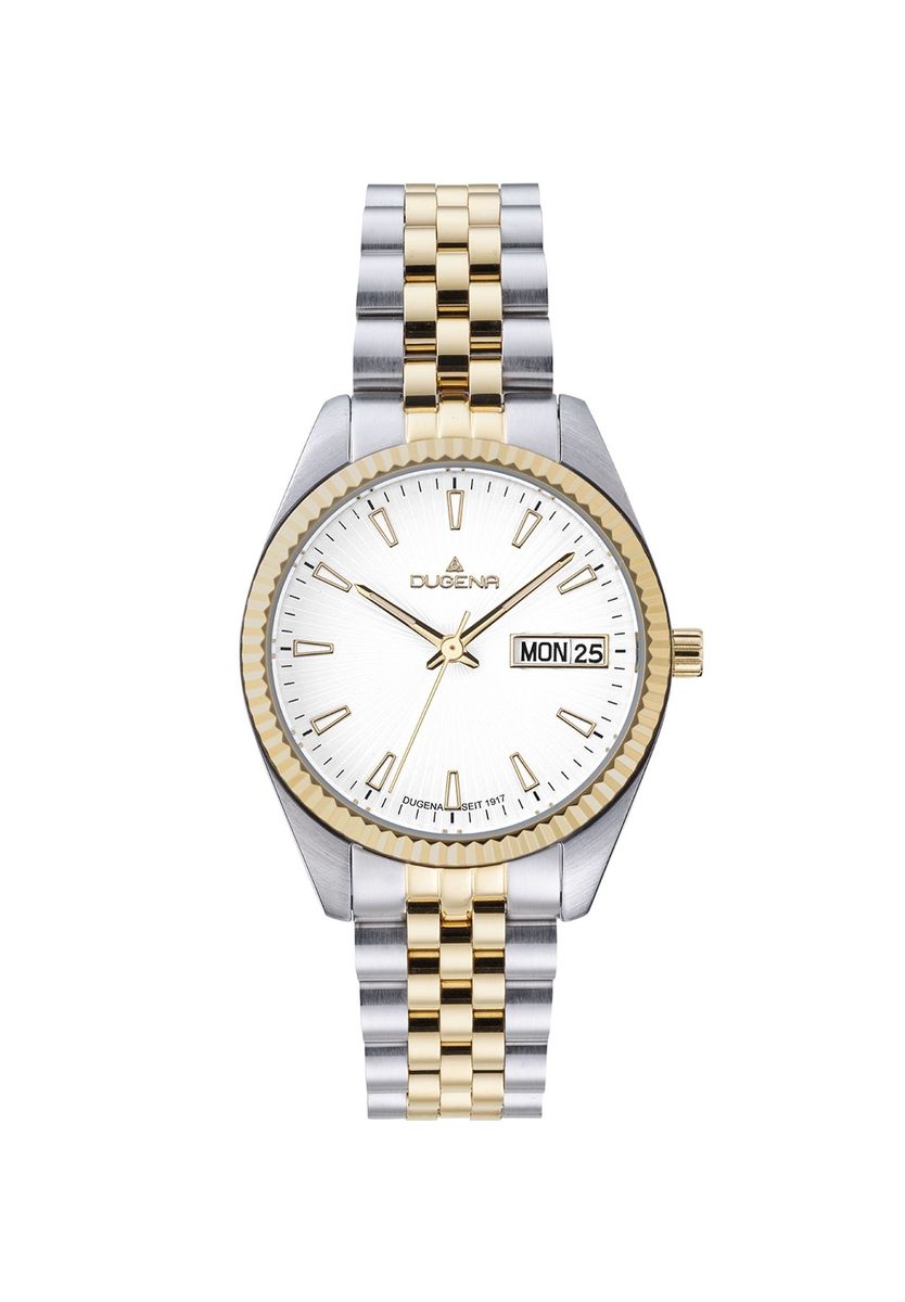 Zweifarbige Edelstahlarmbanduhr