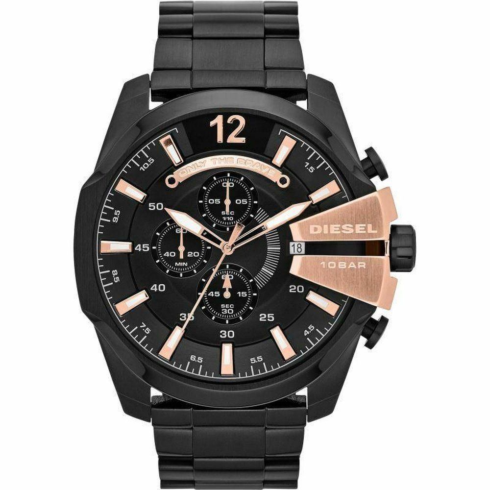 Herren-Chronograph aus schwarzem Edelstahl