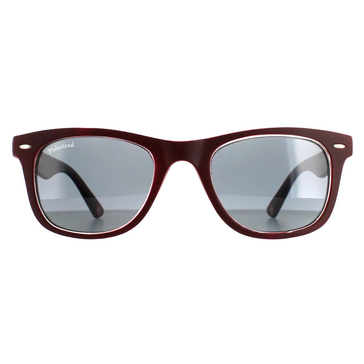 Quadratische Burgunderfarbene Polarisierte Sonnenbrille