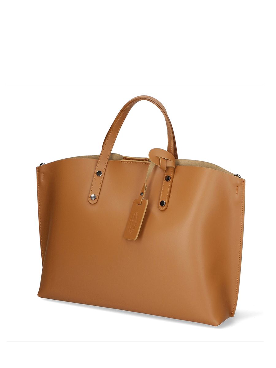 Klassische Leder-Shopper-Handtasche