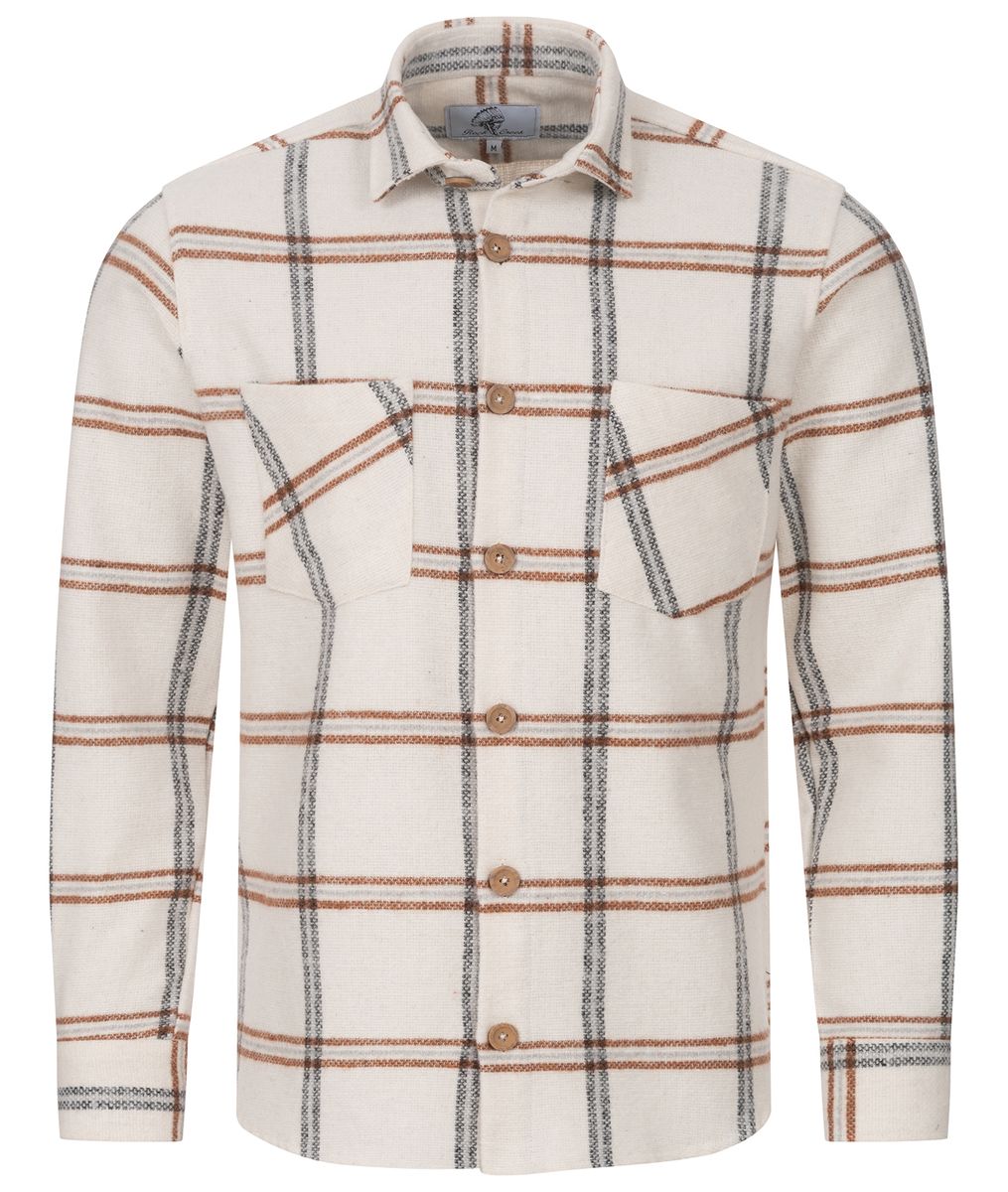 Flanellhemdjacke mit Karomuster und Taschen