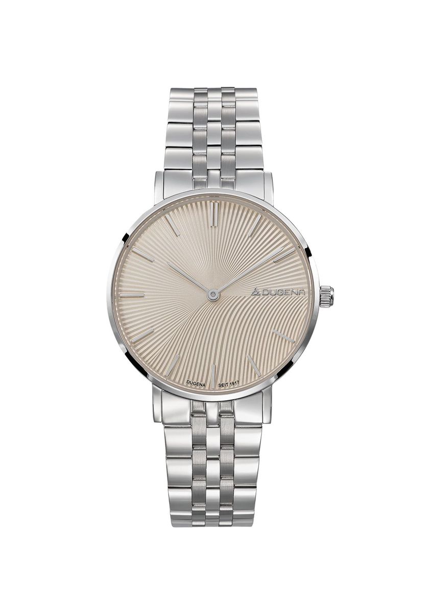 Elegante silberne Damenarmbanduhr