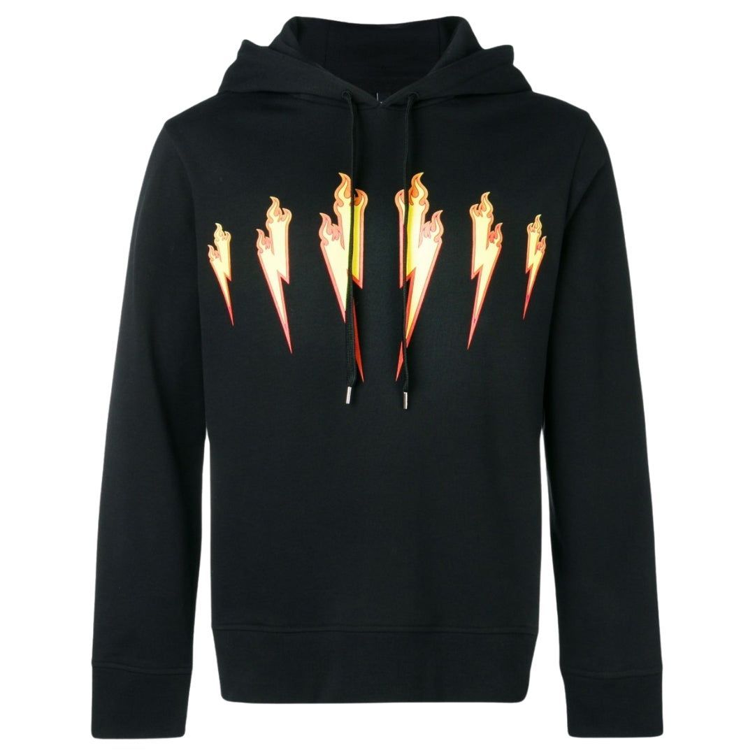 Kapuzenpullover mit Blitzflammen Grafik