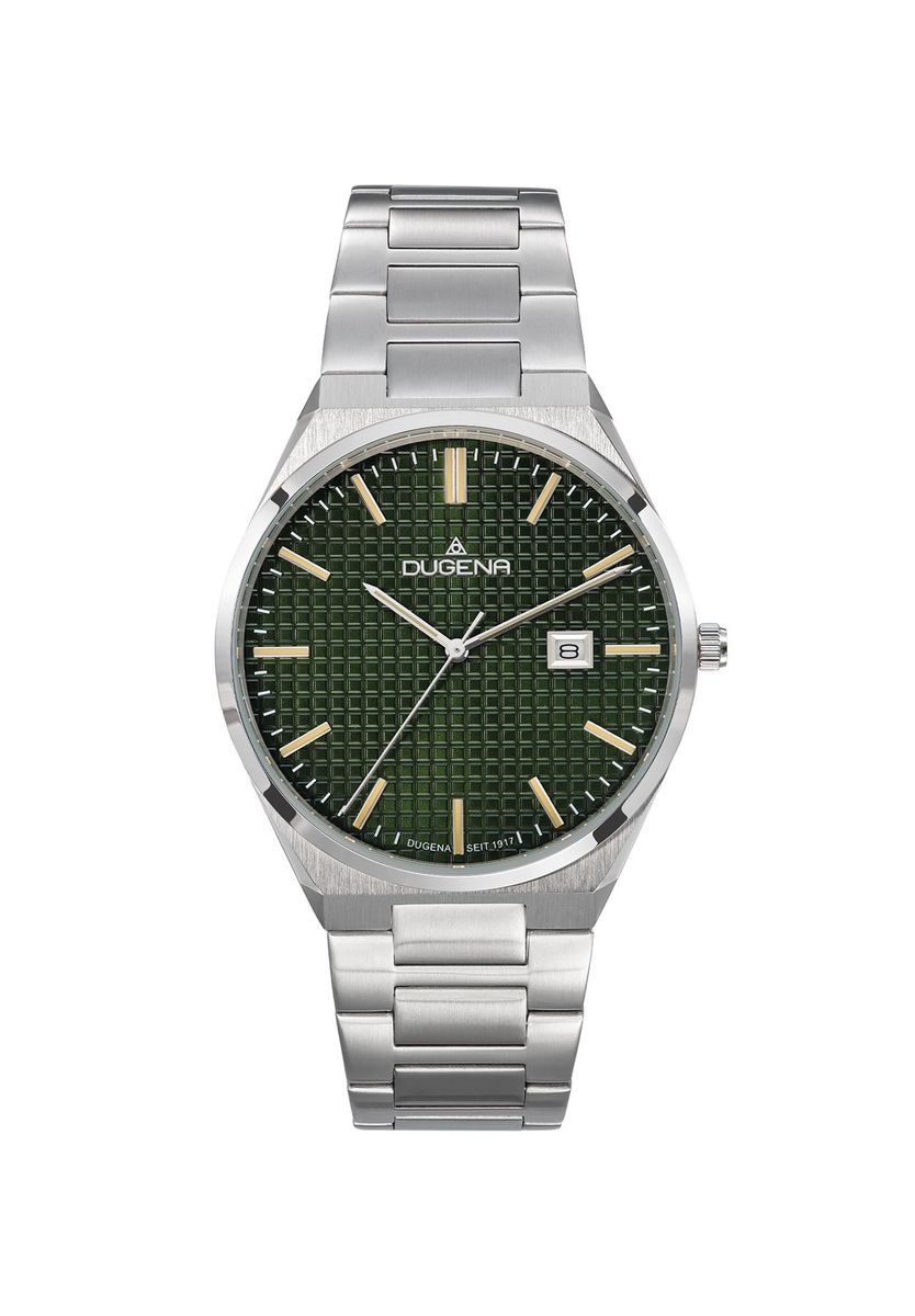 Herrenuhr Silber mit grünem Zifferblatt