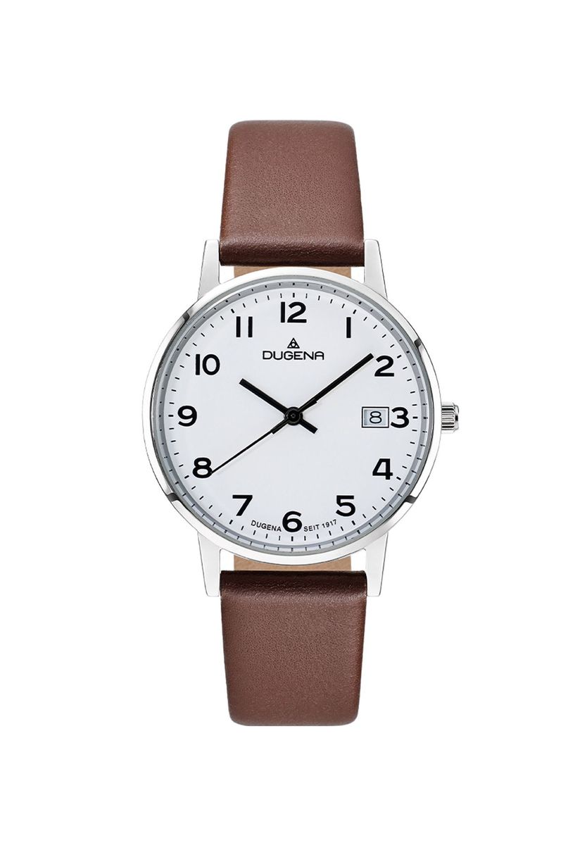 Klassische minimalistische Lederarmbanduhr