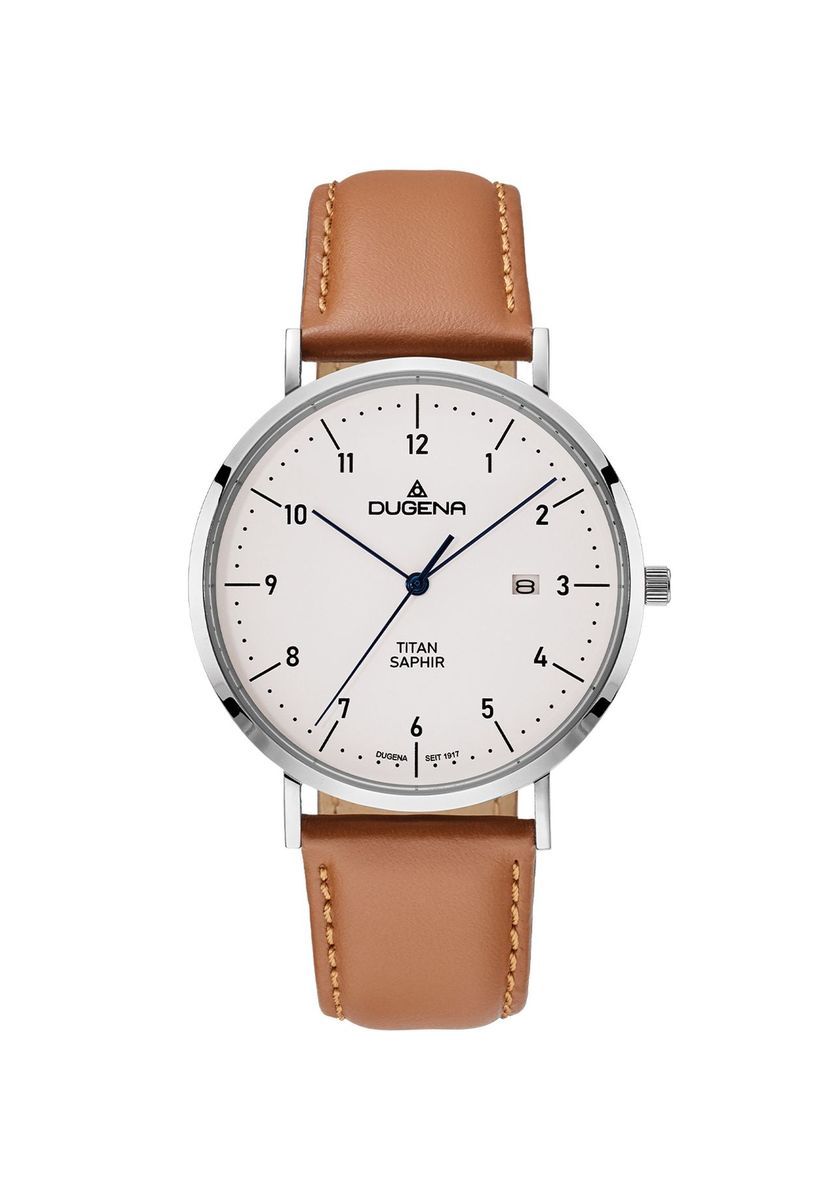 Minimalistische Herrenuhr mit Lederarmband