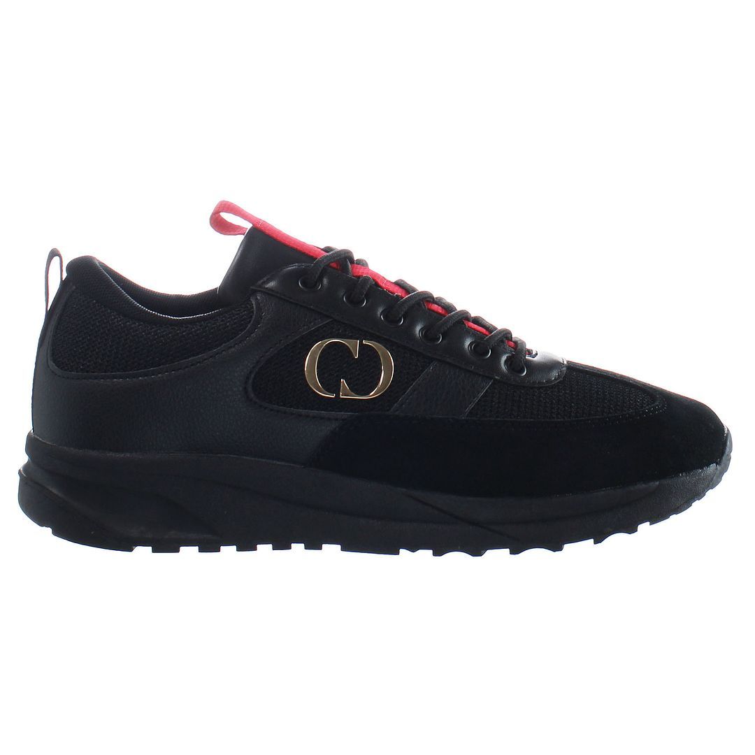 Herrenmode-Sneakers in Schwarz mit Logo