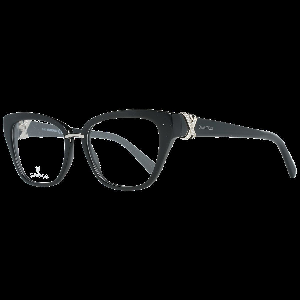 Elegante schwarze Cat-Eye-Brille mit Vollrand