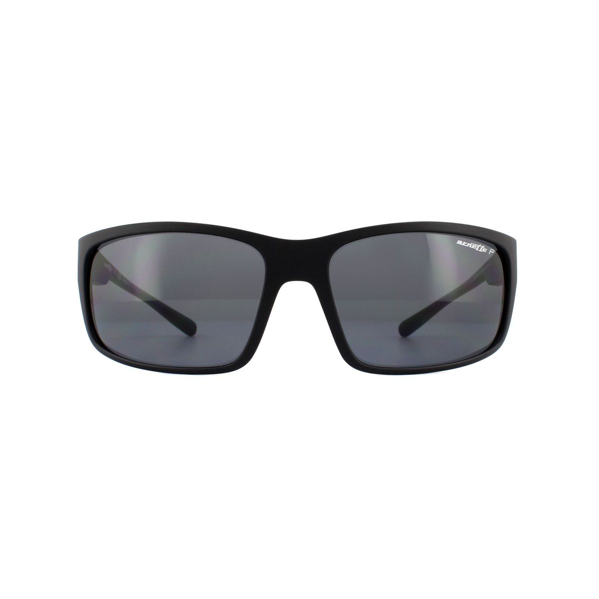 Rechteckige, matte schwarze polarisierte Sonnenbrille