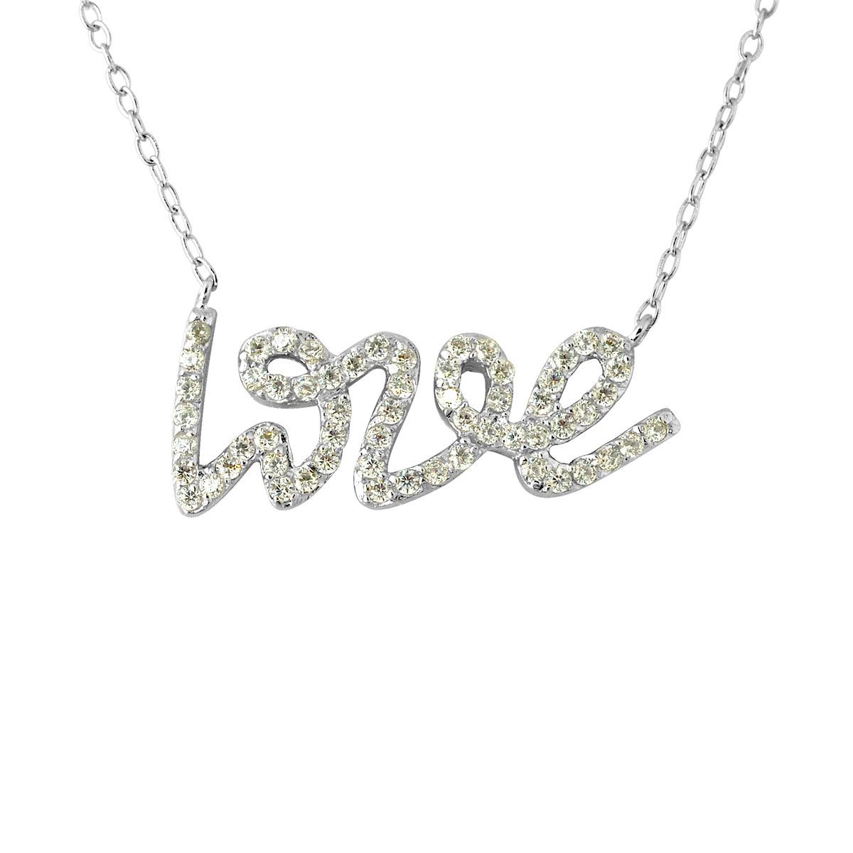 Love Script Diamant Halskette