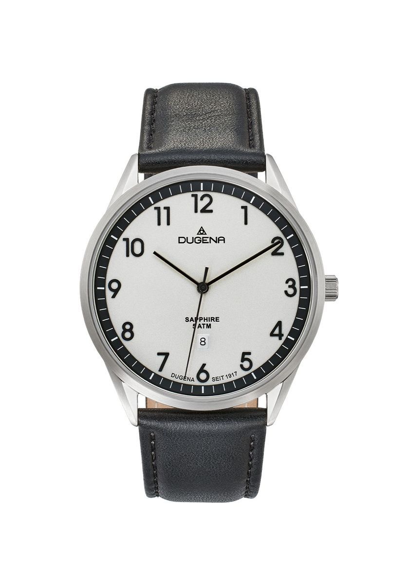 Klassische, minimalistische Armbanduhr mit Lederarmband