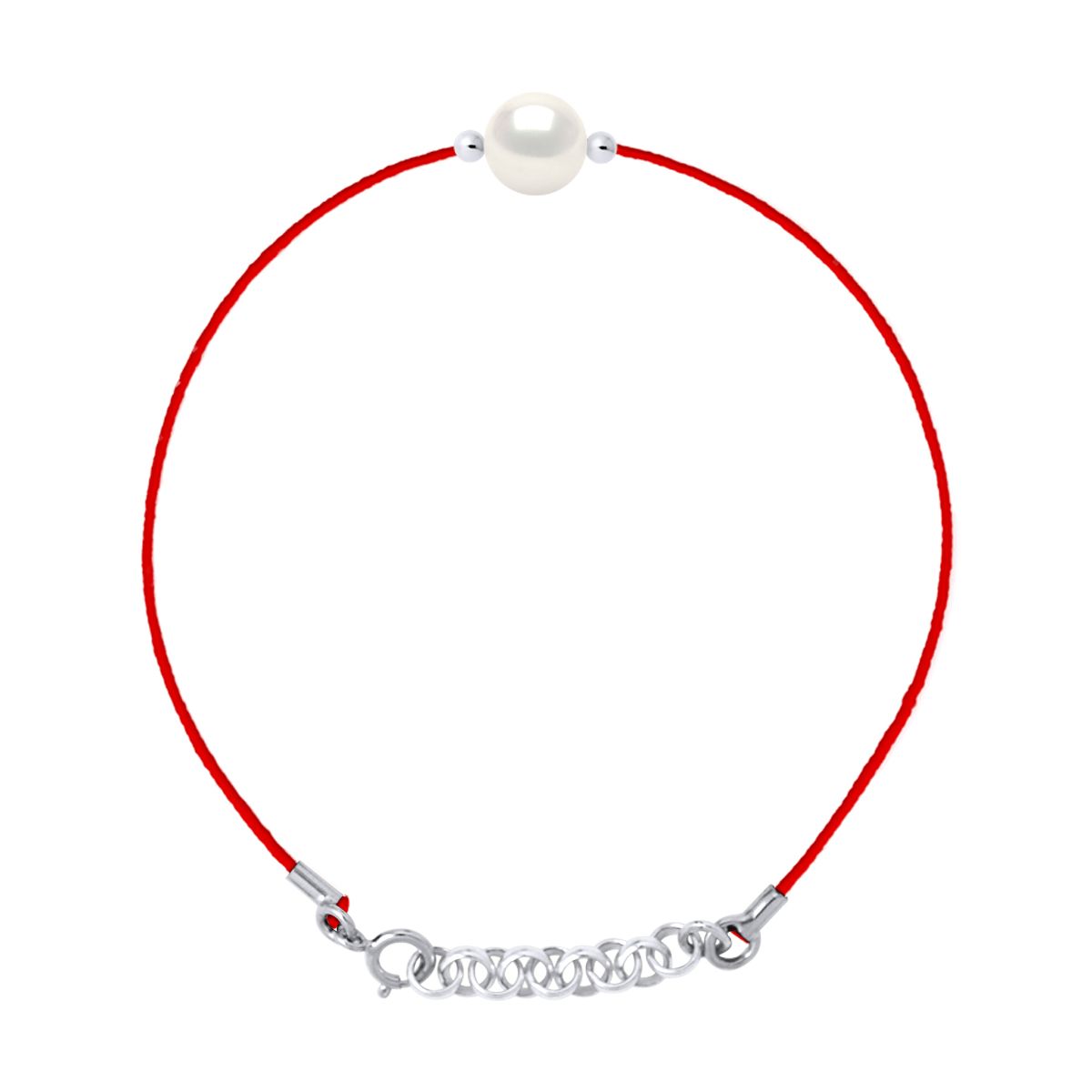 Rotes Nylon-Perlenarmband