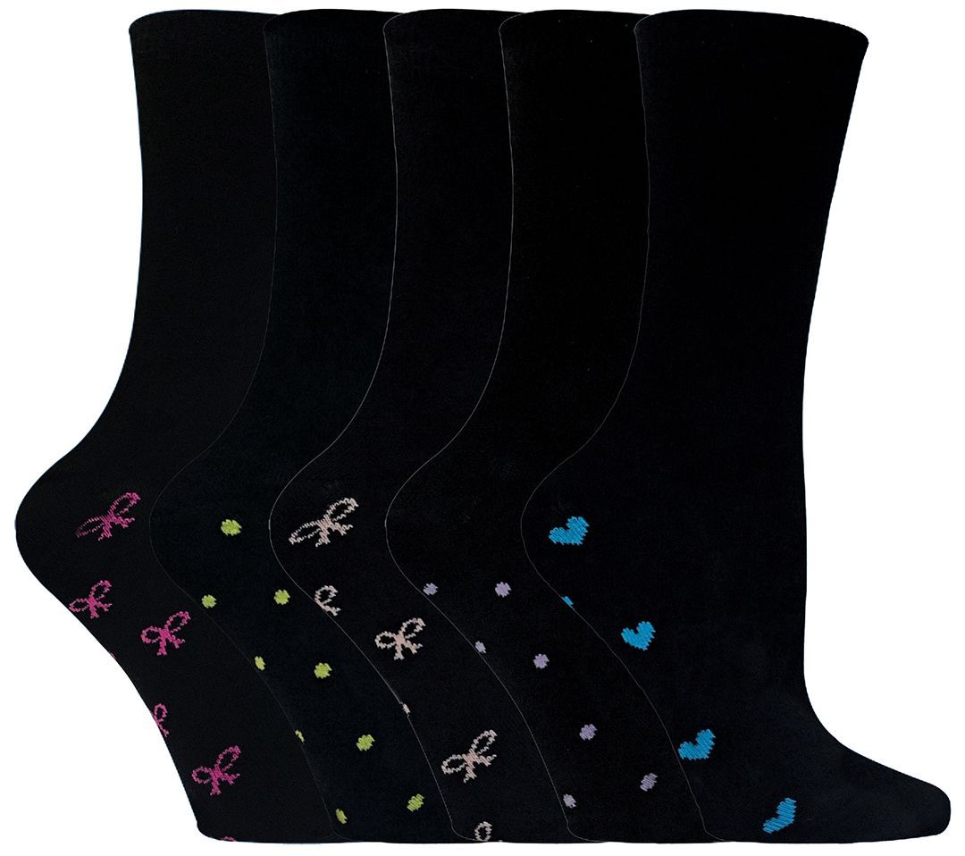 Schwarzes Baumwollmischungs-Socken-Set