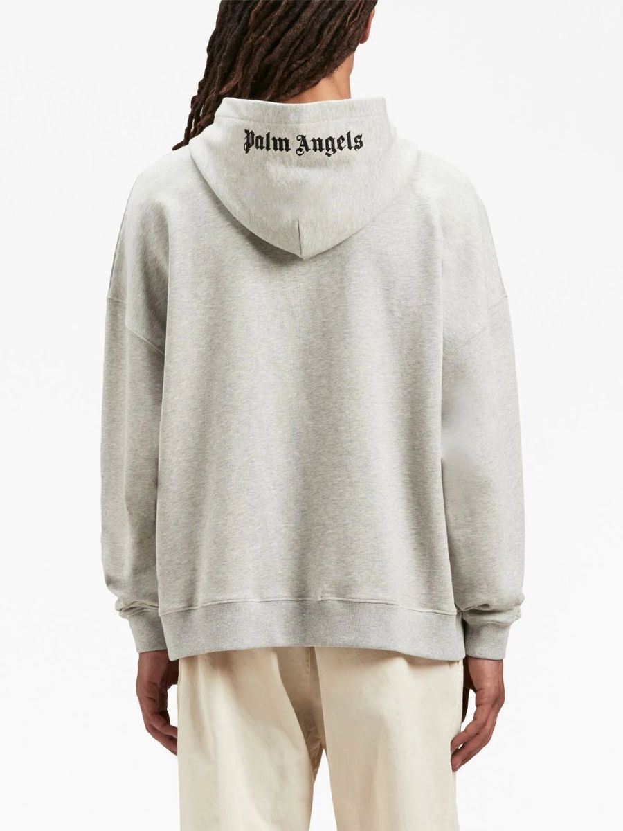 Oversize-Kapuzenpullover mit Logo-Stickerei