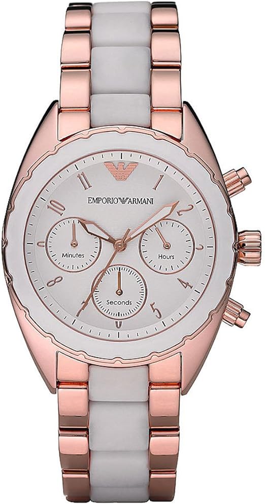 Elegante Chronographenuhr mit weißen Akzenten