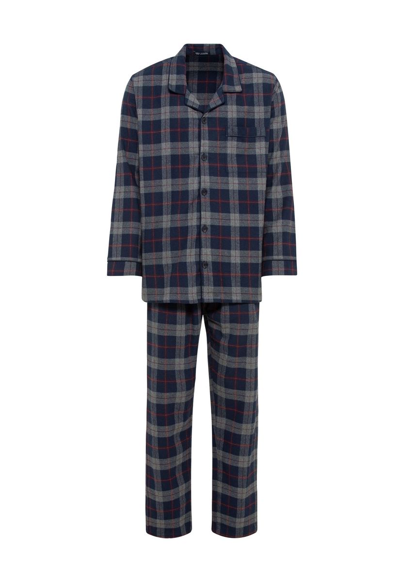 Herren Flanell Pyjama Set mit Karomuster
