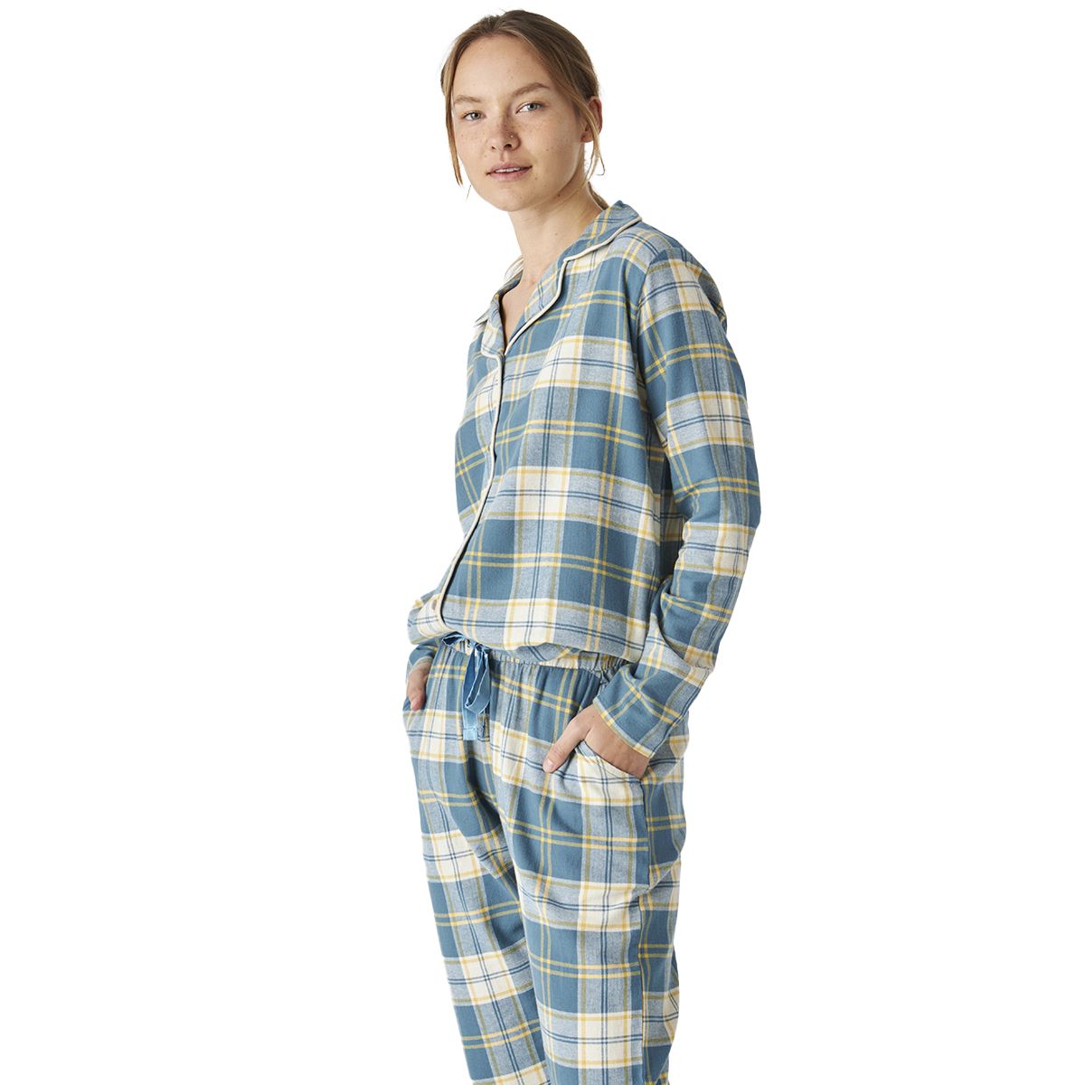 Klassisches Pyjama-Set aus Baumwoll-Flanell