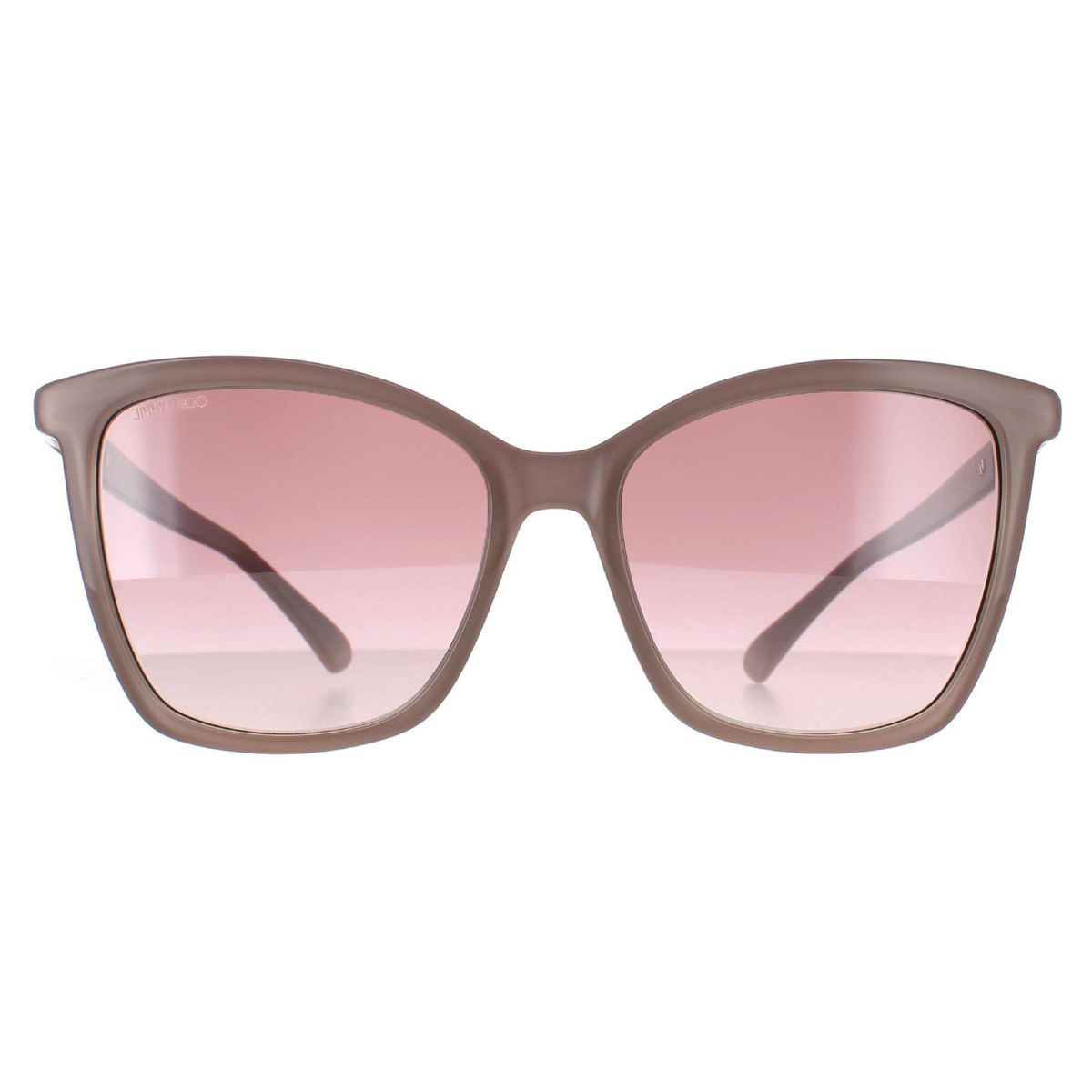 Quadratische Sonnenbrille mit pinkfarbenem Farbverlauf