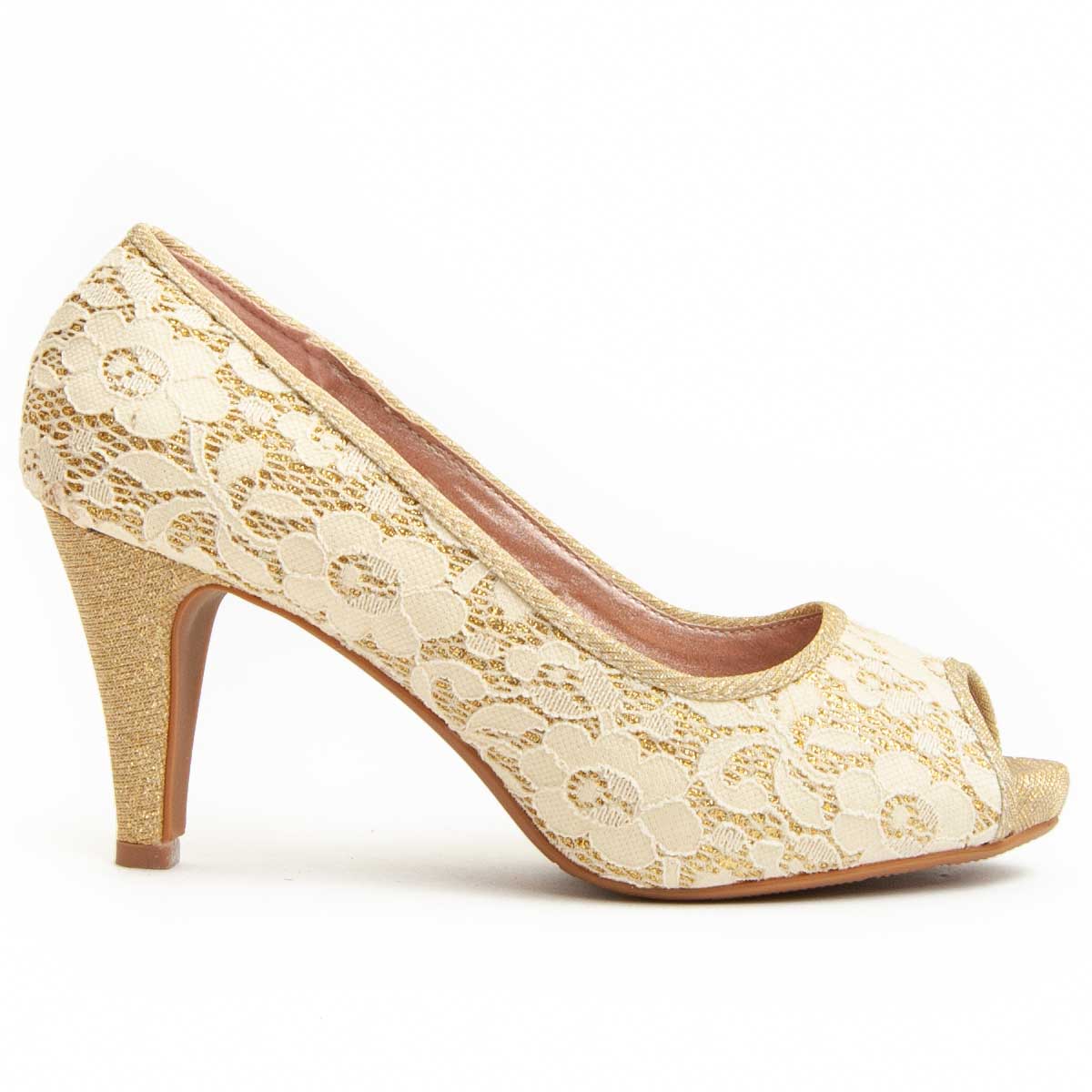 Elegante Peep-Toe-Pumps mit Spitze