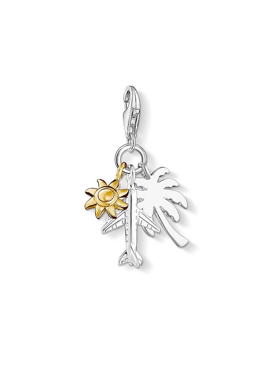 Tropischer Reise Charm mit Flugzeug